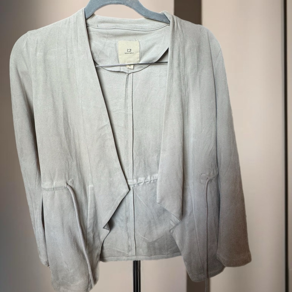 NWOT Faux Suede Threat & Supply Jacket